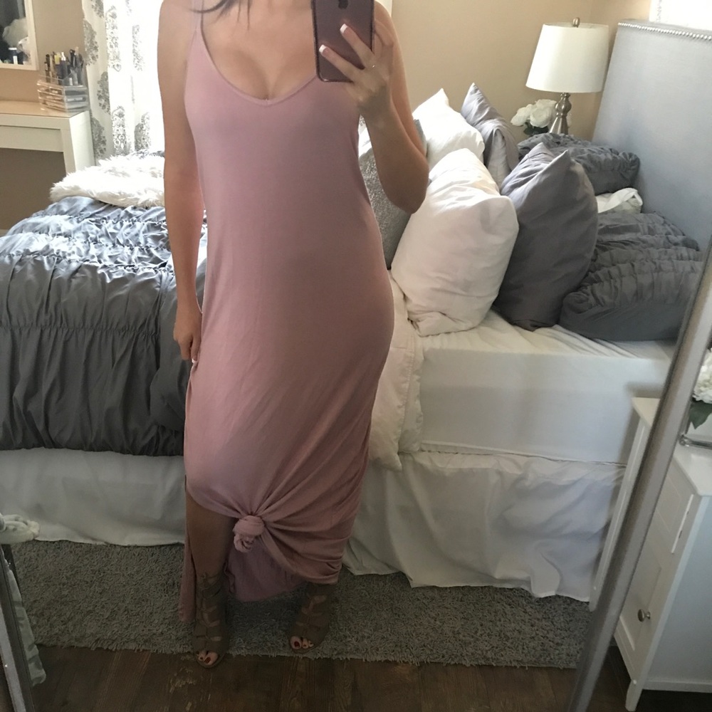 Charlotte Russe Mauve Maxi Dress Size M